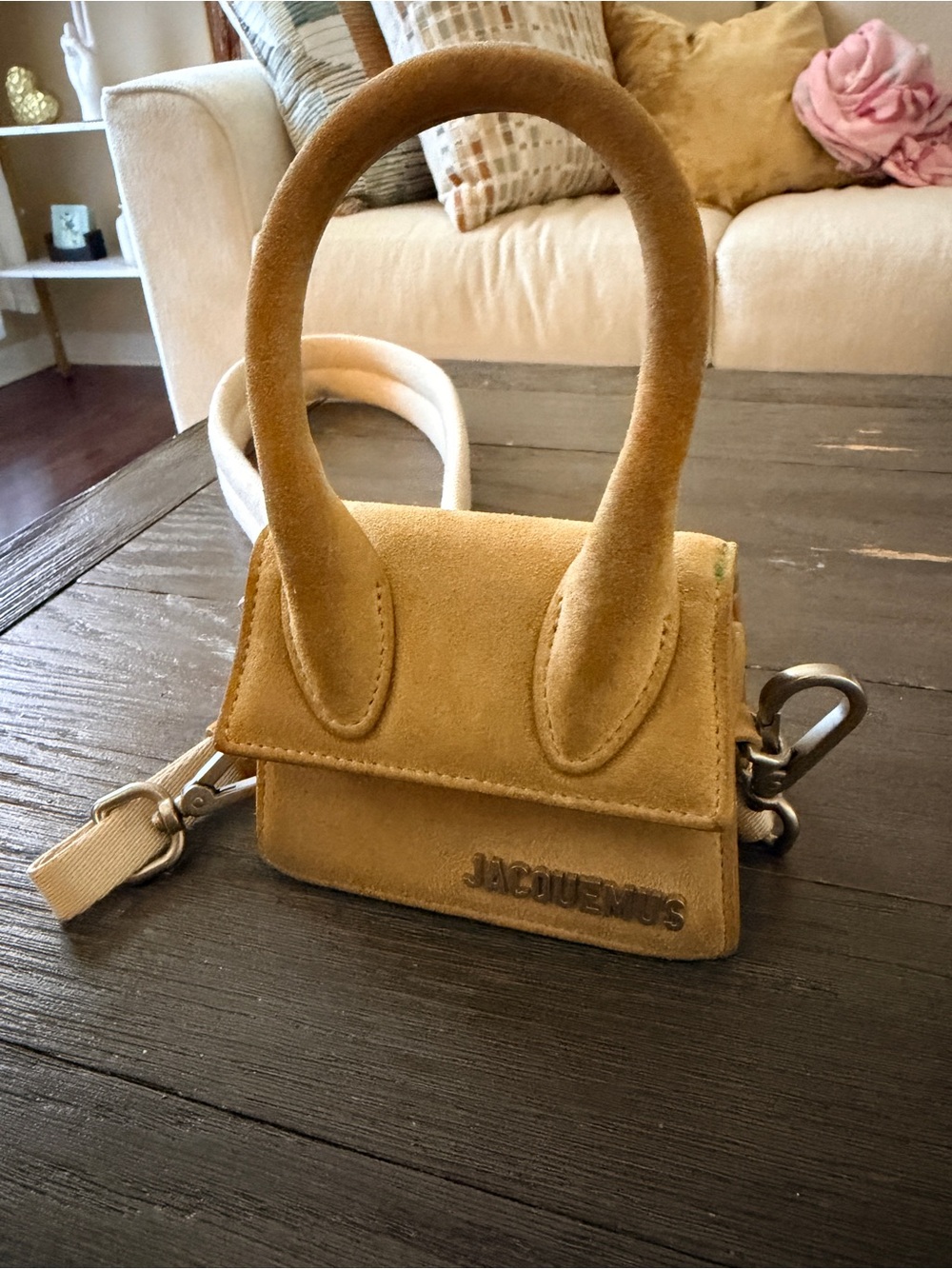 Jacquemus Tan Suede Mini Bag